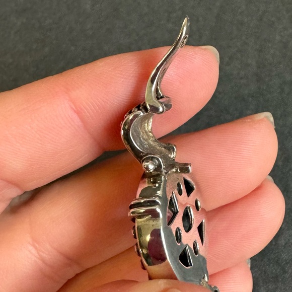 Samuel Benham 14K Gold Sterling Silver Amethyst Necklace BJC Blue Topaz Enhancer - Picture 11 of 13